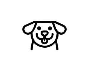 Dog logo design vector illustration. Black and white dog logo template	