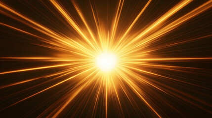 Obraz premium Golden Light Rays Burst, Abstract Background, Energy, Design
