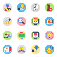 Pack of Financial Flat Icon