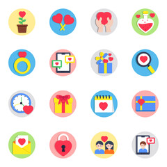 Set of Love Flat Icons