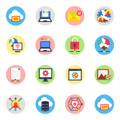 Pack of Networking Flat icon