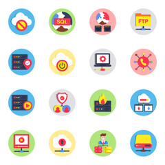 Pack of Global Networking Flat icon