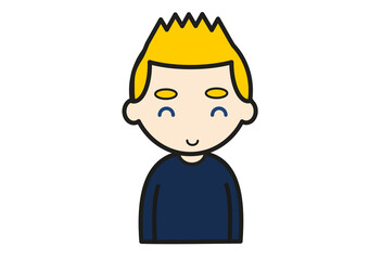 笑顔の金髪男性