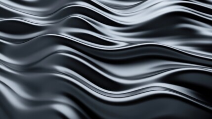 Abstract Silver Waves - A Digital Art Masterpiece