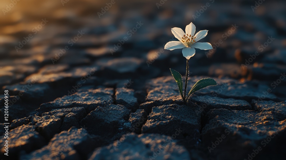 Poster flowers on the rocks