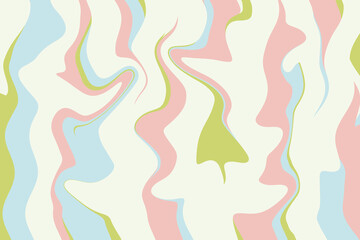 Pink green yellow doodle abstract background. Illustration for banner, poster, card