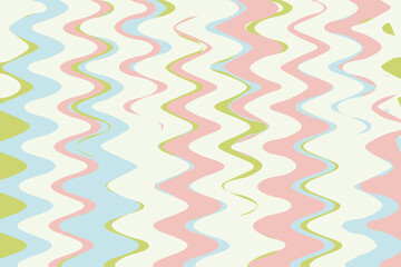 Pink green yellow doodle abstract background. Illustration for banner, poster, card