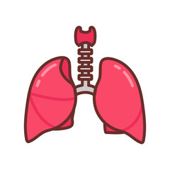 Lungs Filled Icons , Vector illustration
