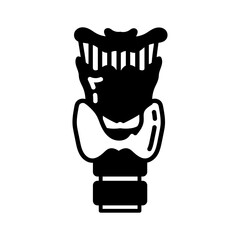 Thyroid Glyph Icon, Vector illustration