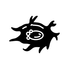 Bone Cell Glyph Icon, Vector illustration