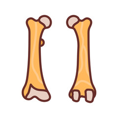 Femur Filled Icons , Vector illustration