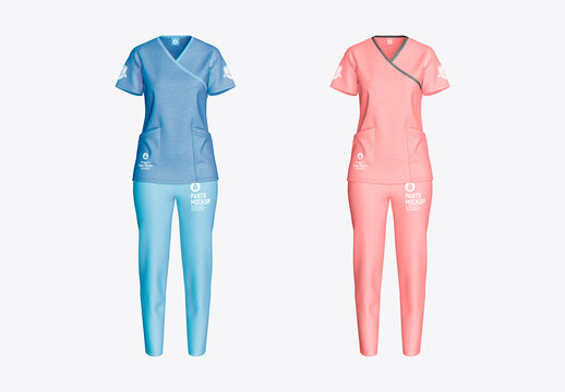 Women's Spa Uniform Mockup