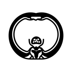 Intercostal Nerves Glyph Icon, Vector illustration