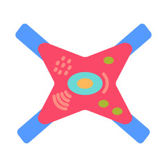 Connective Tissue Flat Icons, Vector illustration