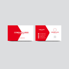 red business card design, modern wavy business card templates . double sided business card
