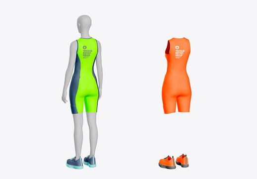 Triathlon Bodysuit Mockup