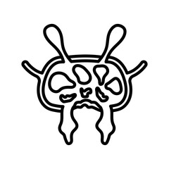 Lymph Nodes Outline Icon, Vector illustration