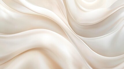 Obraz premium Creamy Abstract Silk Waves