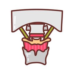 Stylohyoid Muscle Filled Icons , Vector illustration