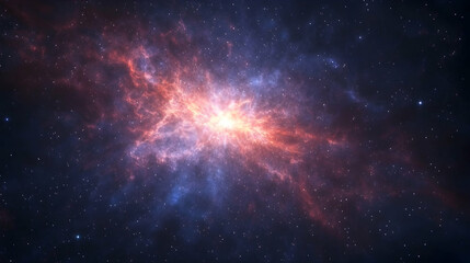 Cosmic Nebula Stellar Explosion, Space Background