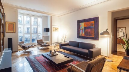 Parisian Apartment Living Room Interior Design