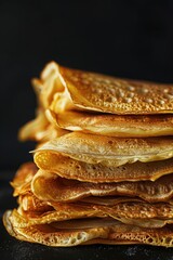Stack of Delicious Homemade Pancakes on Rustic Wooden Table