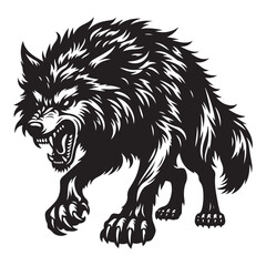 wolf black silhouette 