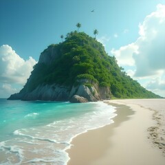 Fototapeta premium Beautiful mountain image wallpaper