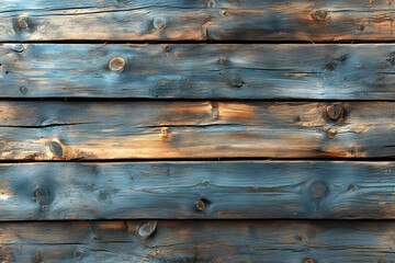 Fototapeta premium Rustic Weathered Wooden Planks Background Texture. Old Aged Blue Brown Gray Color Wood Grain Surface