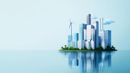 Fototapeta premium Advanced power plant using hydrogen fuel cells for clean energy