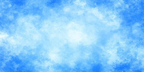 Obraz premium Bright blue sky, fluffy clouds, background, design