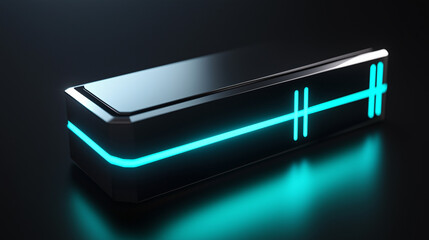 A sleek quantum cryptography device with a glowing display panel, symbolizing secure communication...