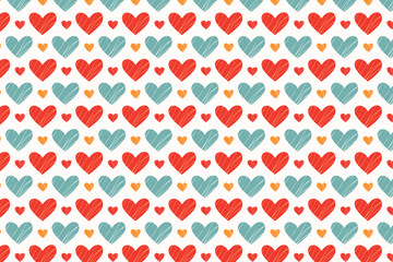 Abstract geometric heart pattern vector background illustration