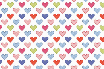 Abstract geometric heart pattern vector background illustration