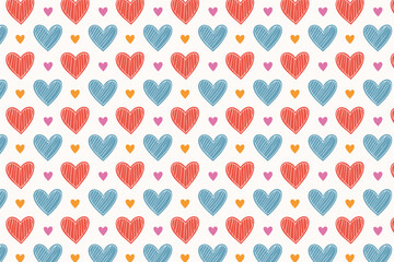 Abstract geometric heart pattern vector background illustration