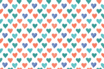 Abstract geometric heart pattern background design