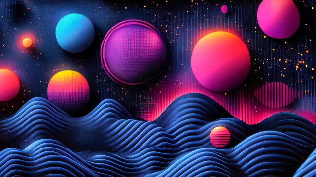 Abstract surreal sci-fi cityscape featuring glowing blue and teal triangular structures. A captivating futuristic visual