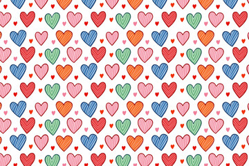 Abstract geometric heart pattern background design