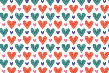 Abstract geometric heart pattern background design