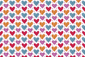 Abstract geometric heart pattern background design
