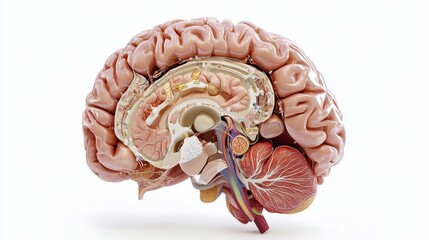 Detailed 3D Model of Human Brain Anatomy