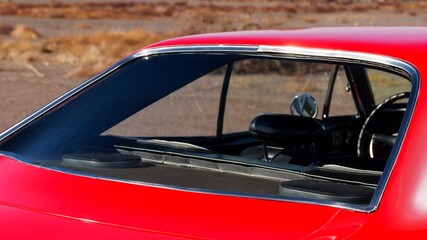 Rear window on a car
