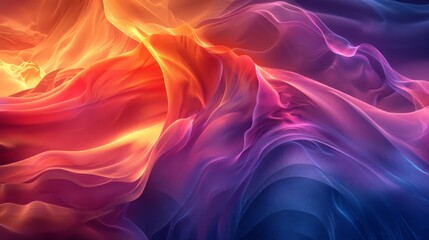 Obraz premium Vibrant abstract gradient background, smooth color transitions, 3D fluid shapes, modern aesthetic, perfect for web and mobile design