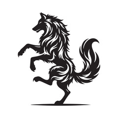 wolf black silhouette 