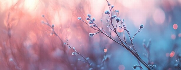 A close up of a branch covered in frost