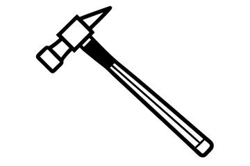Detailed Hammer Icon Vector with Textured Wooden Handle – High-Quality Design