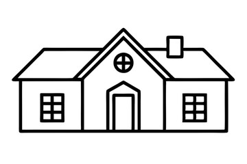 Detailed House Vector Icon - Architectural Design Illustration