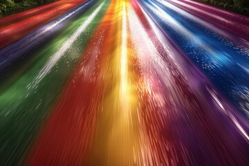 Dynamic colored diagonal lines create a futuristic vibe against a black background