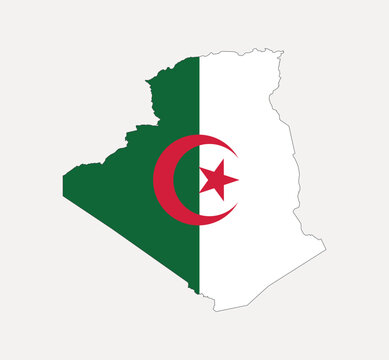 recommend clip art: Algeria Map vector icon. Map of Algeria in Flag colors.