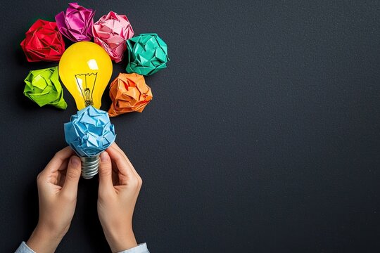 Startup business meeting with diverse team brainstorming branding essentials, neutral background